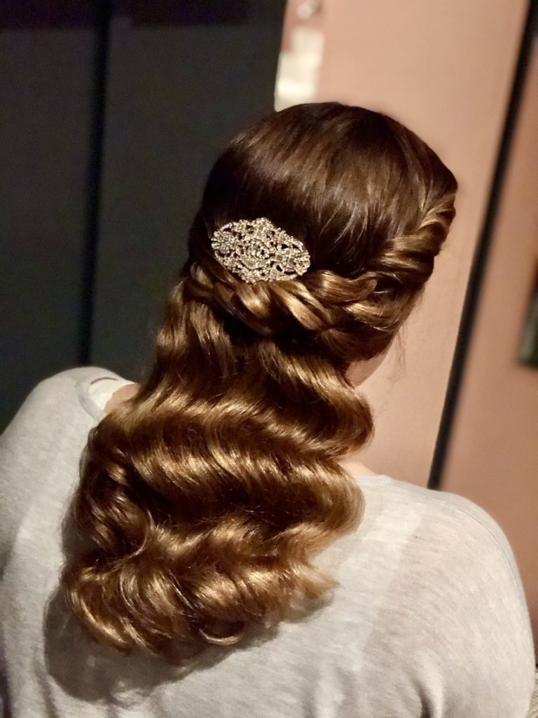 soft messy bridal.wedding hair down waves hairstyle pam wrigley