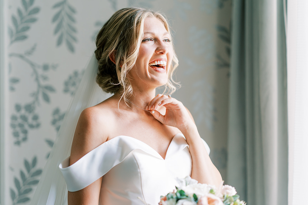 wedding hairstyle and natural makeup by Pam Wrigley Bridal hair stylist and makeup artist