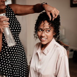 natural curls on your wedding day