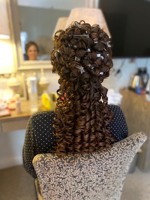 Natural curls bridal hair Royal botanical Gardens Kew Gardens Pam