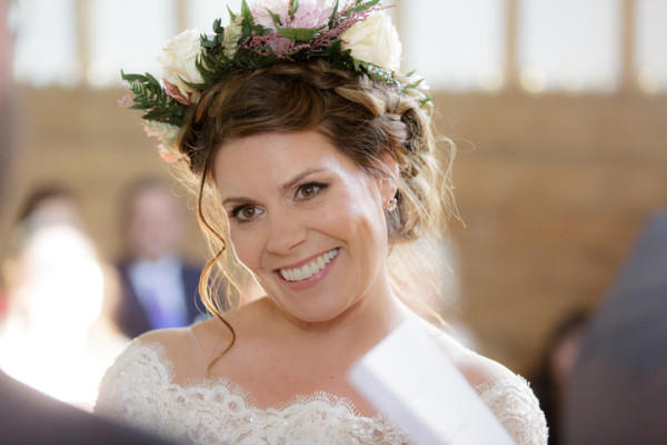 Beautiful Wedding Makeup Gallery summer wedding bridal hair up low bun london Pam Wrigley natural makeup bridal makeup artist braids flower crown
