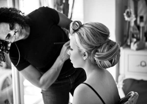 bridal hairstyles for short hair and wedding makeup by Pam Wrigley