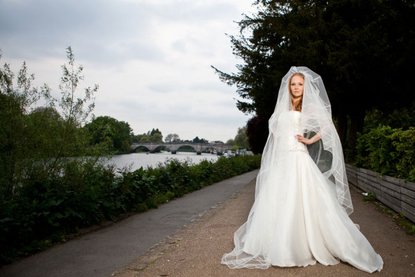 Wedding natural makeup and bridal hair in a half up hairstyle for a bride. By Pam Wrigley wedding makeup artist and bridal hair stylist, Richmond, London.