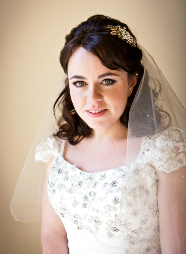 Wedding natural makeup and bridal hair in a half up hairstyle for a bride. By Pam Wrigley wedding makeup artist and bridal hair stylist, London.