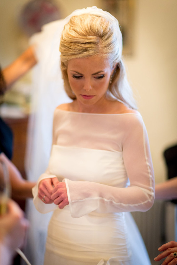 Wedding natural makeup and bridal hair in a half up hairstyle for a bride. By Pam Wrigley wedding makeup artist and bridal hair stylist, London.