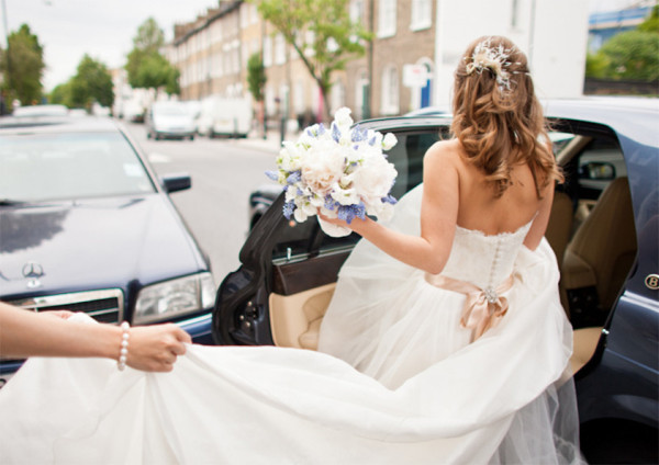 Wedding natural makeup and bridal hair in a half up hairstyle for a bride. By Pam Wrigley wedding makeup artist and bridal hair stylist, London.