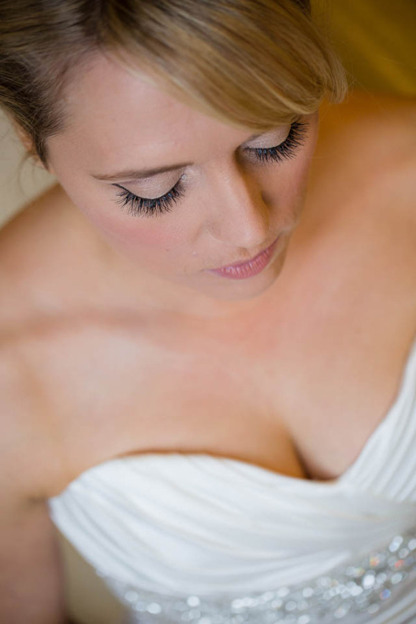 Wedding natural makeup and bridal hair in a low bun hairstyle for a bride. By Pam Wrigley wedding makeup artist and bridal hair stylist, London.