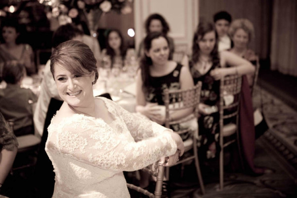 Wedding vintage makeup and bridal hair in a smooth low bun hairstyle for bride. By Pam Wrigley wedding makeup artist and bridal hair stylist, London.