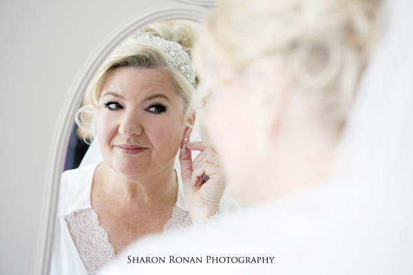 Wedding smokey mature makeup and bridal hair in a soft high bun hairstyle. By Pam Wrigley wedding makeup artist and bridal hair stylist, London.