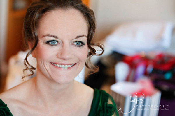 Natural bridal makeup and bridal low bun hairstyles for mature brides with medium length hair. Plus makeup by wedding makeup artist and bridal hair stylist Pam Wrigley in London.