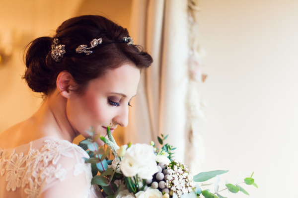 beautiful wedding makeup by Pam wrigley bridal hairstyle london vintage bridesmaids hair style