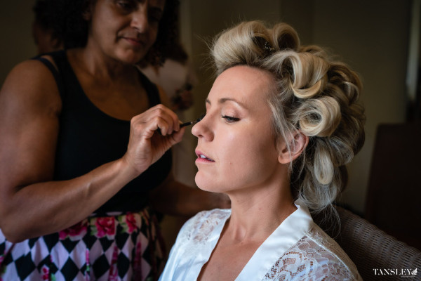 ow bun wedding bridal hair natural makeup Farnham castle