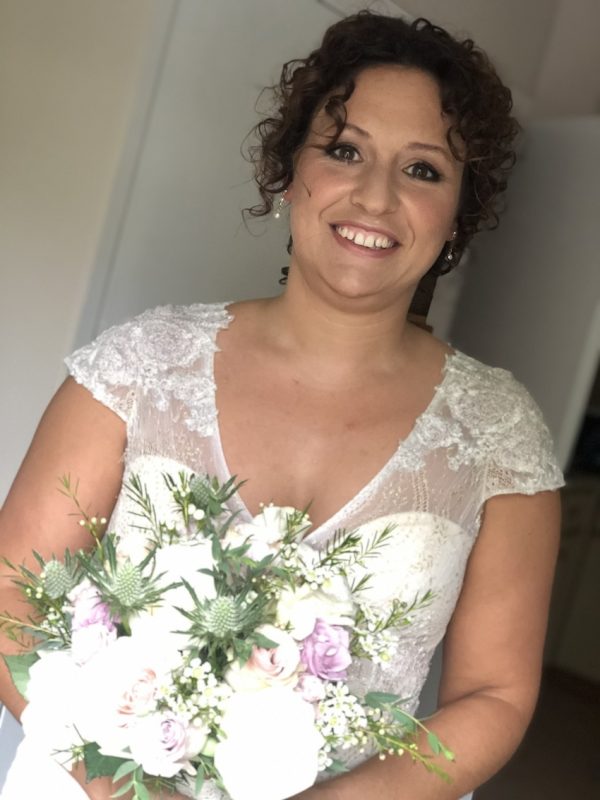 working with natural curls wedding bridal hair
