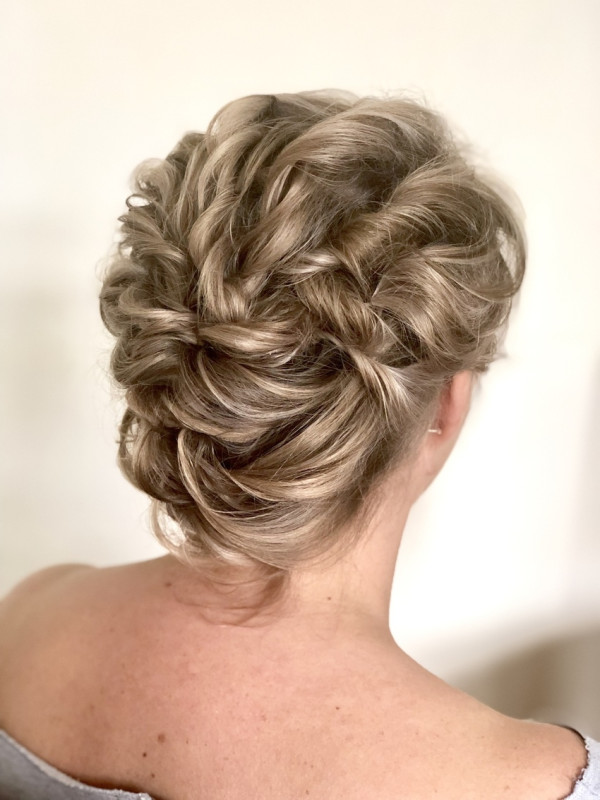 soft messy up do bridal.wedding hairstyle pam wrigley