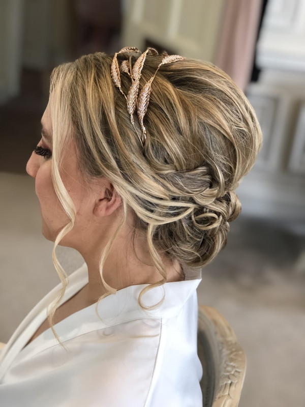 low bun twists bride wedding bridal hair