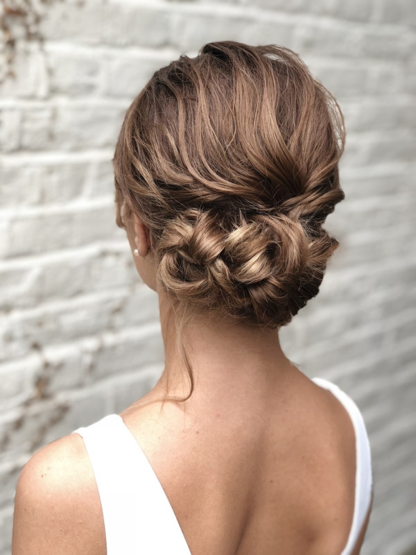 low bun bride wedding bridal hair