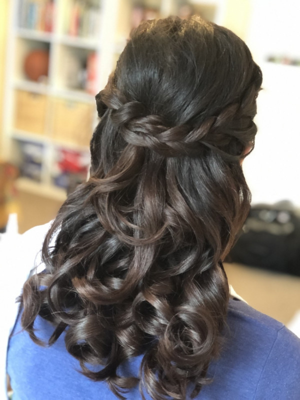 soft messy bridal.wedding braided hair down hairstyle pam wrigley