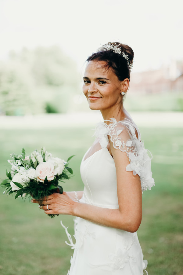 high bun wedding hair and bridal hairstyles and natural wedding makeup london surrey berkshire