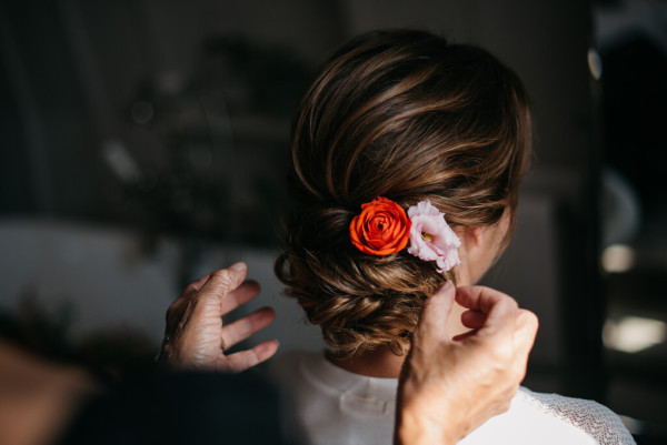 wedding hairstyle soft relaxed low textured bun by Pam Wrigley Chiswick London