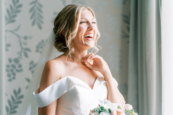 wedding hairstyle and natural makeup by Pam Wrigley Bridal hair stylist and makeup artist