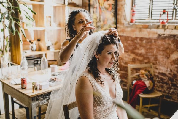 Kaitlin at the Clapton Country Club wedding makeup and bridal hairstyles natural curls by Pam Wrigley