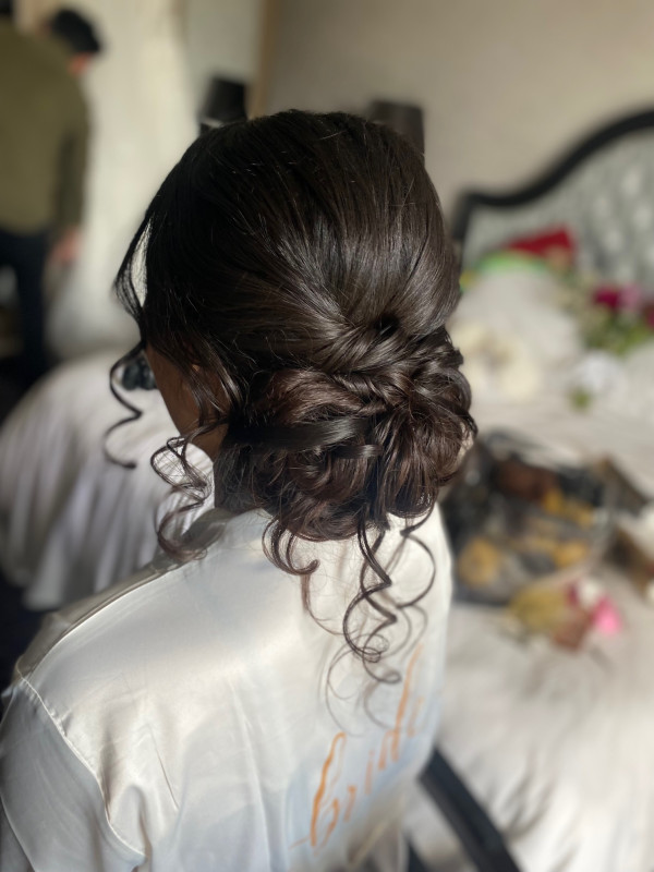 wedding and bridal hairstyles low relaxed bun by Pam Wrigley