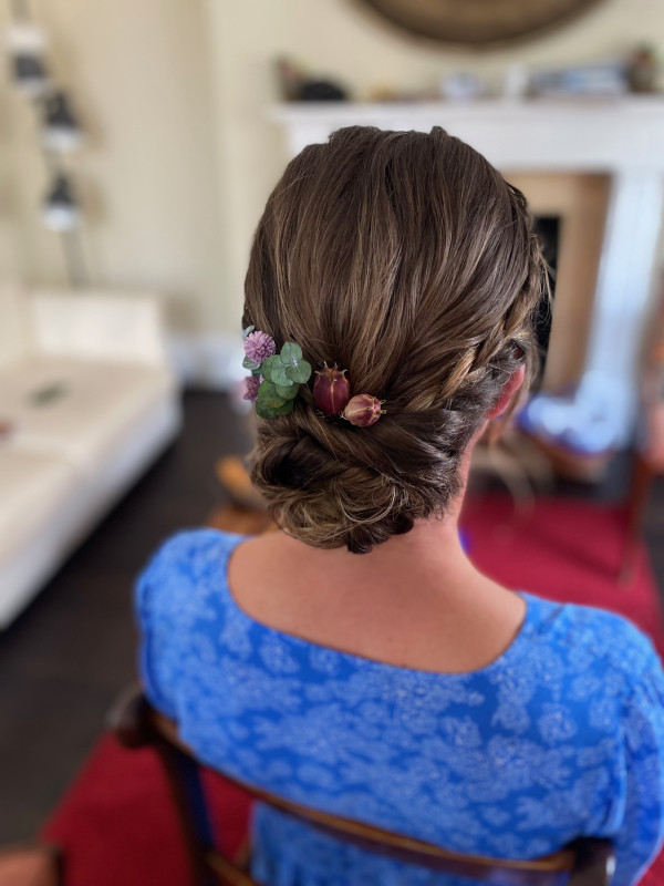 wedding and bridal hairstyles low relaxed bun by Pam Wrigley