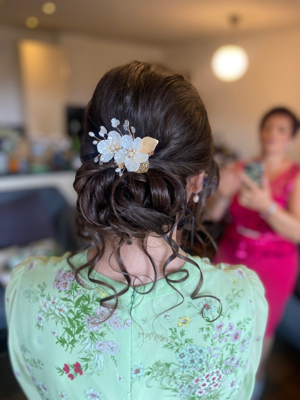 wedding and bridal hairstyles low relaxed bun by Pam Wrigley